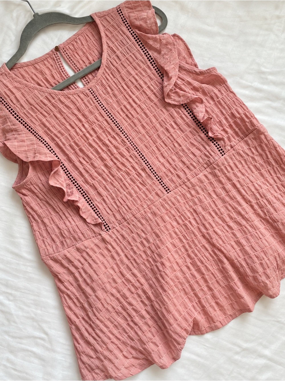 Doe & Rae Girls Mauve Pink Ruffle Tops Duo - Picture 6 of 7